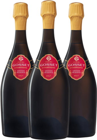 Gosset Grande Reserve Brut (Without Gift Box) - 3 Bottle Pack-BP_149992